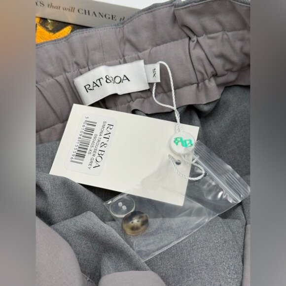 🆕 RAT & BOA 🧿 NWT Simona Pleated Trouser, Adjustable Drawstring, Grey - Sz XS - Picture 13 of 16